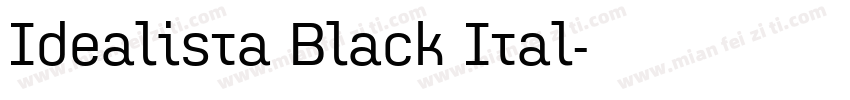 Idealista Black Ital字体转换